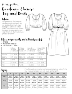 Gardenia Chemise Top and Dress