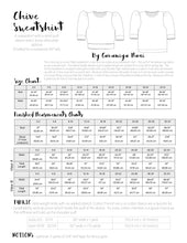 Load image into Gallery viewer, Chive sweatshirt pattern pdf