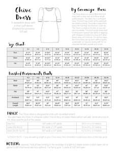 Chive Dress pattern pdf