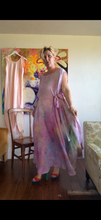 Load image into Gallery viewer, Hand-Dyed Deadstock Cupro Circle Tie Dress — Floor Length, One Size