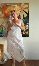 Load image into Gallery viewer, 26182 Antique Linen Cutwork Tablecloth Dress