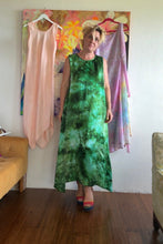 Load image into Gallery viewer, Emerald Forest Hand-Dyed Cupro Maxi Dress
