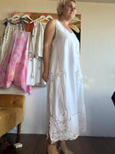 Load image into Gallery viewer, 26131 Antique Linen Cutwork Tank Dress