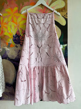 Load image into Gallery viewer, 26123 Pink Cutwork Linen Dress — Vintage Tablecloth, Over-Dyed, One of a Kind