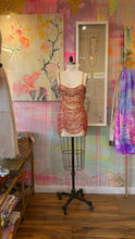 Load image into Gallery viewer, Hand-Dyed Vintage Button Mini Dress — One of a Kind
