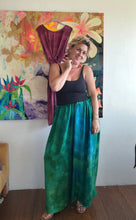 Load image into Gallery viewer, Hand-Dyed Cupro Wide-Leg Drawstring Pants