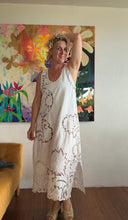 Load image into Gallery viewer, Vintage Tablecloth Tank Dress — Embroidered Linen with Cutwork
