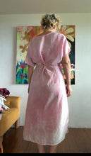 Load image into Gallery viewer, 26215 Hand-Dyed shimmer Wrap Dress in Rose Petal — One of a Kind
