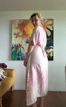 Load image into Gallery viewer, 26215 Hand-Dyed shimmer Wrap Dress in Rose Petal — One of a Kind
