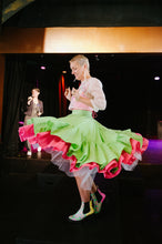 Load image into Gallery viewer, green and pink skirt