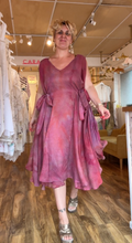 Load image into Gallery viewer, 26201 Hand Dyed Cupro Wrap Dress — One of a Kind