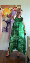Load image into Gallery viewer, Emerald Forest Hand-Dyed Cupro Maxi Dress