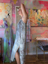 Load image into Gallery viewer, Hand-Dyed Cupro Column Dress with Adjustable Tie Straps