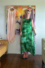 Load image into Gallery viewer, Emerald Forest Hand-Dyed Cupro Maxi Dress