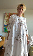 Load image into Gallery viewer, Antique Linen Cutwork Embroidered Dress — One of a Kind