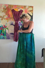 Load image into Gallery viewer, Hand-Dyed Cupro Wide-Leg Drawstring Pants