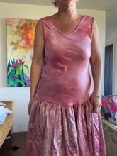 Load image into Gallery viewer, 26205 Hand-Dyed Lurex Rayon Drop Waist Dress — One of a Kind