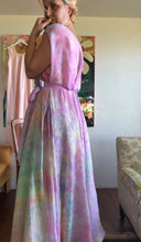Load image into Gallery viewer, Hand-Dyed Deadstock Cupro Circle Tie Dress — Floor Length, One Size