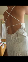 Load image into Gallery viewer, Antique Tablecloth Slip Dress with adjustable straps.  Size M/L