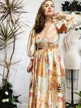 Load image into Gallery viewer, Long sleeve plunge neckline dress