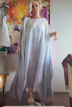 Load image into Gallery viewer, Hand-Dyed Cloud cupro Kaftan Dress — Adjustable Shoulder