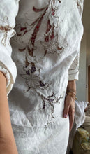 Load image into Gallery viewer, Antique Linen Bias Cut Dress with Cutwork Lace — One of a Kind