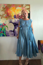 Load image into Gallery viewer, Circle Tie Dress in Hand-Dyed Blue