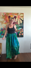 Load image into Gallery viewer, Hand-Dyed Cupro Wide-Leg Drawstring Pants