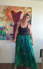 Load image into Gallery viewer, Hand-Dyed Cupro Wide-Leg Drawstring Pants