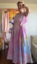 Load image into Gallery viewer, Hand-Dyed Deadstock Cupro Circle Tie Dress — Floor Length, One Size