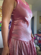 Load image into Gallery viewer, 26205 Hand-Dyed Lurex Rayon Drop Waist Dress — One of a Kind
