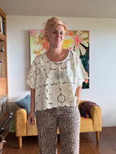 Load image into Gallery viewer, Raglan shirt from cut work tablecloth