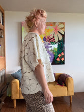 Load image into Gallery viewer, Raglan shirt from cut work tablecloth
