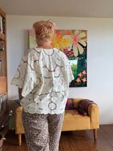 Load image into Gallery viewer, Raglan shirt from cut work tablecloth