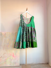 Load image into Gallery viewer, Tiered dress made from vintage silks