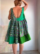 Load image into Gallery viewer, Tiered dress made from vintage silks