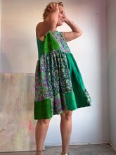 Load image into Gallery viewer, Tiered dress made from vintage silks