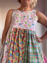 Load image into Gallery viewer, Tiered low back dress made from vintage cottons