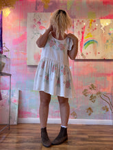Load image into Gallery viewer, dress with gathered skirt and ruffle sleeves 250927
