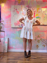 Load image into Gallery viewer, dress with gathered skirt and ruffle sleeves 250927
