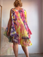 Load image into Gallery viewer, Tie dyed circle ruffle short dress