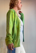 Load image into Gallery viewer, Upcycled hand dyed cashmere cardigan