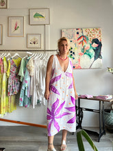 Load image into Gallery viewer, hand painted linen dress 25053
