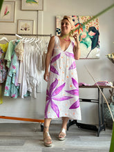 Load image into Gallery viewer, hand painted linen dress 25053
