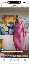 Load image into Gallery viewer, Dyed pink, bias cut, corner hem dress 251013