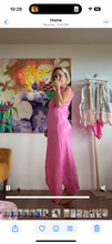 Load image into Gallery viewer, Dyed pink, bias cut, corner hem dress 251013