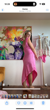 Load image into Gallery viewer, Dyed pink, bias cut, corner hem dress 251013