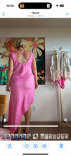 Load image into Gallery viewer, Dyed pink, bias cut, corner hem dress 251013