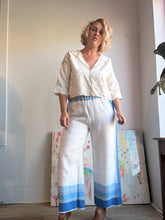 Load image into Gallery viewer, Blue tablecloth pants 25031