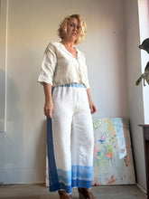 Load image into Gallery viewer, Blue tablecloth pants 25031